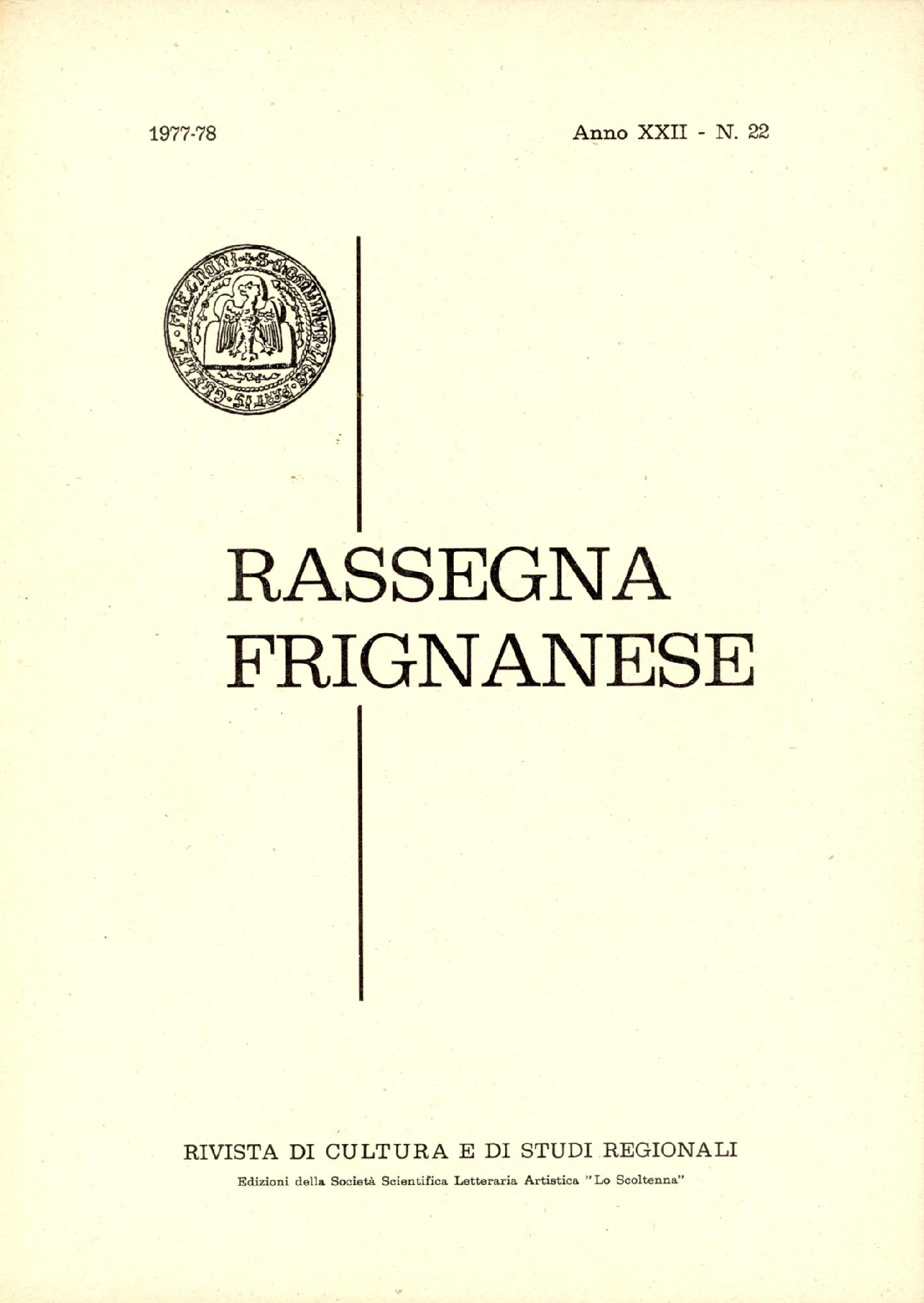 Rassegna Frignanese. 1977-78 n. 22