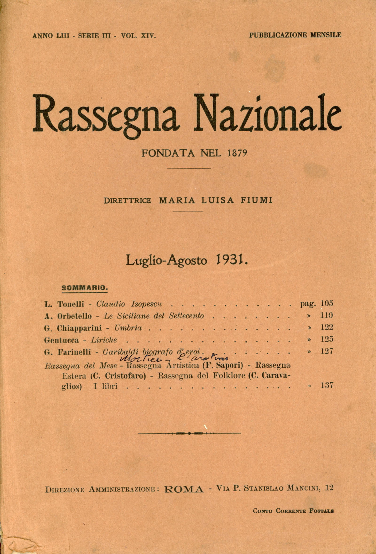 Rassegna Nazionale 1931