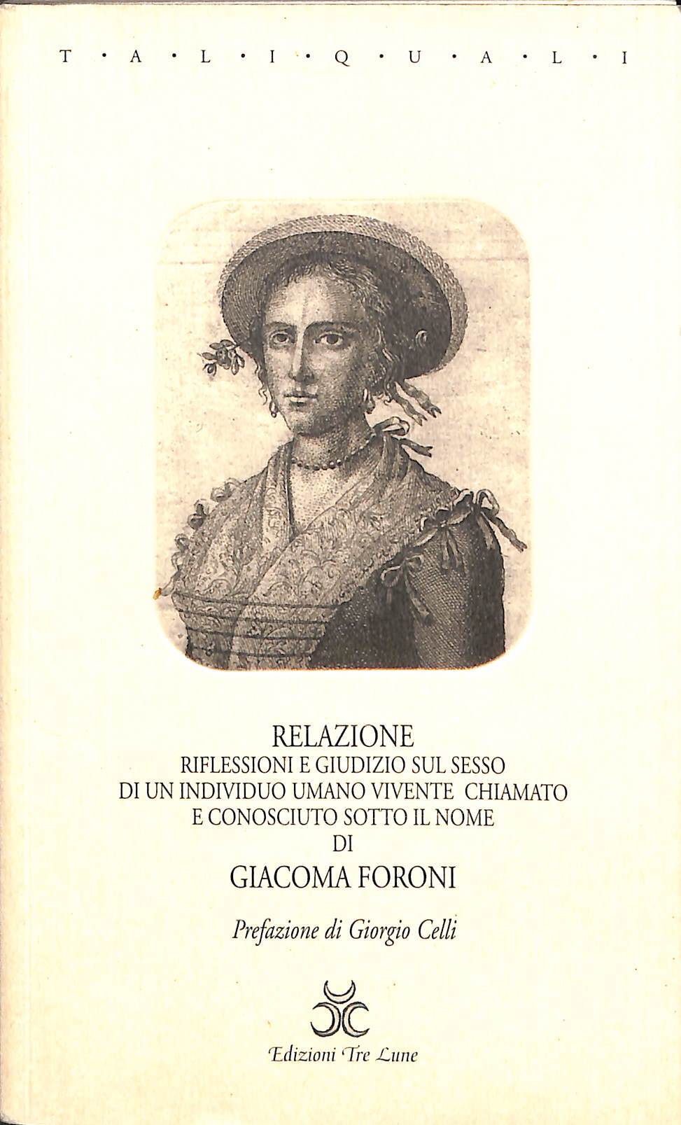 Relazione riflessioni e giudizio sul sesso di un individuo umano …