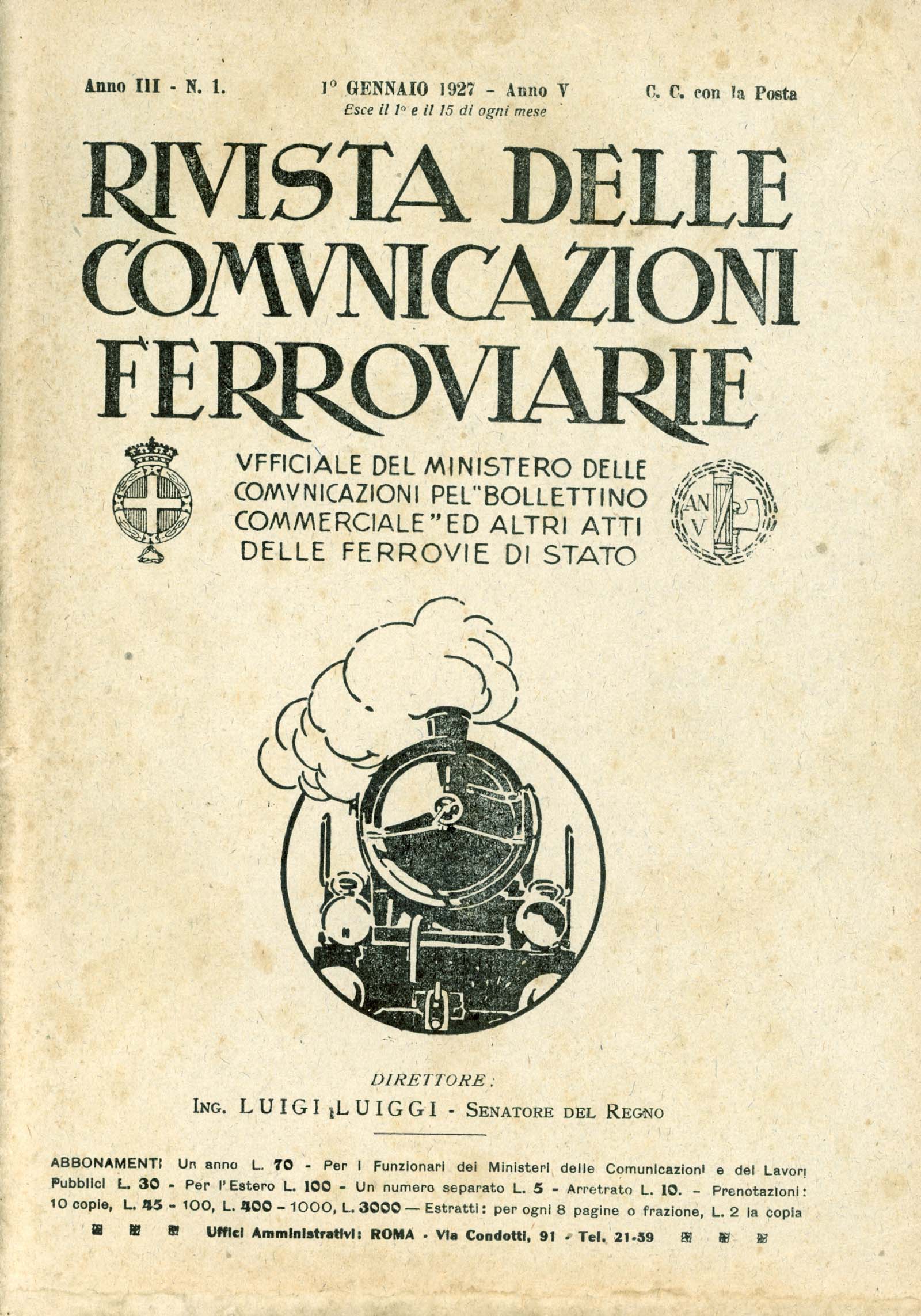 Rivista delle comunicazioni ferroviarie 1927