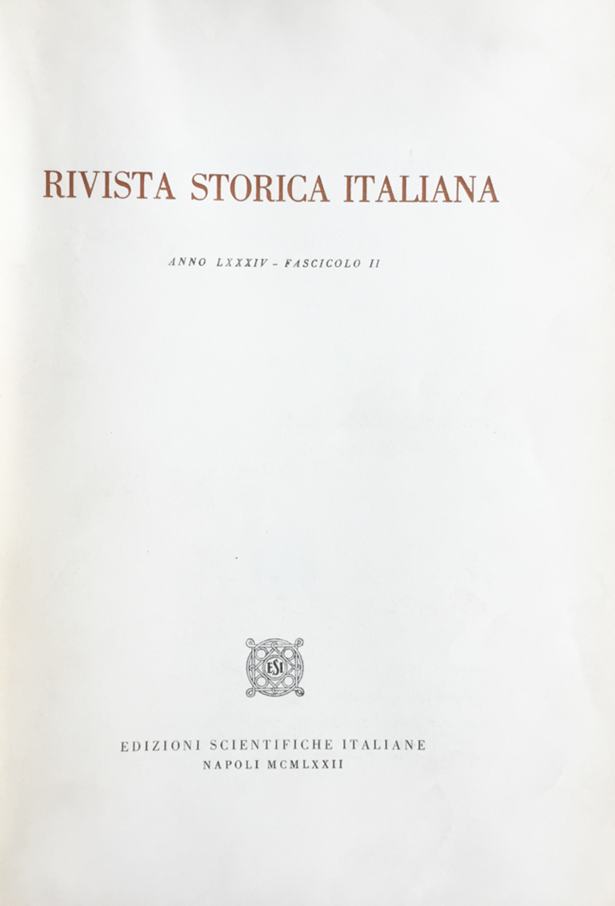 Rivista storica italiana 1972