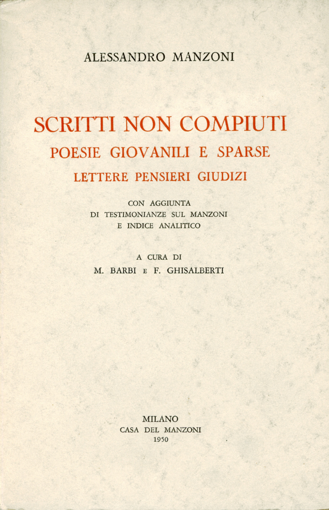 Scritti non compiuti