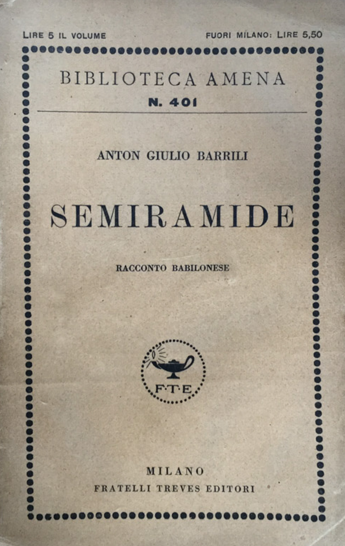 Semiramide. Racc. babilonese.