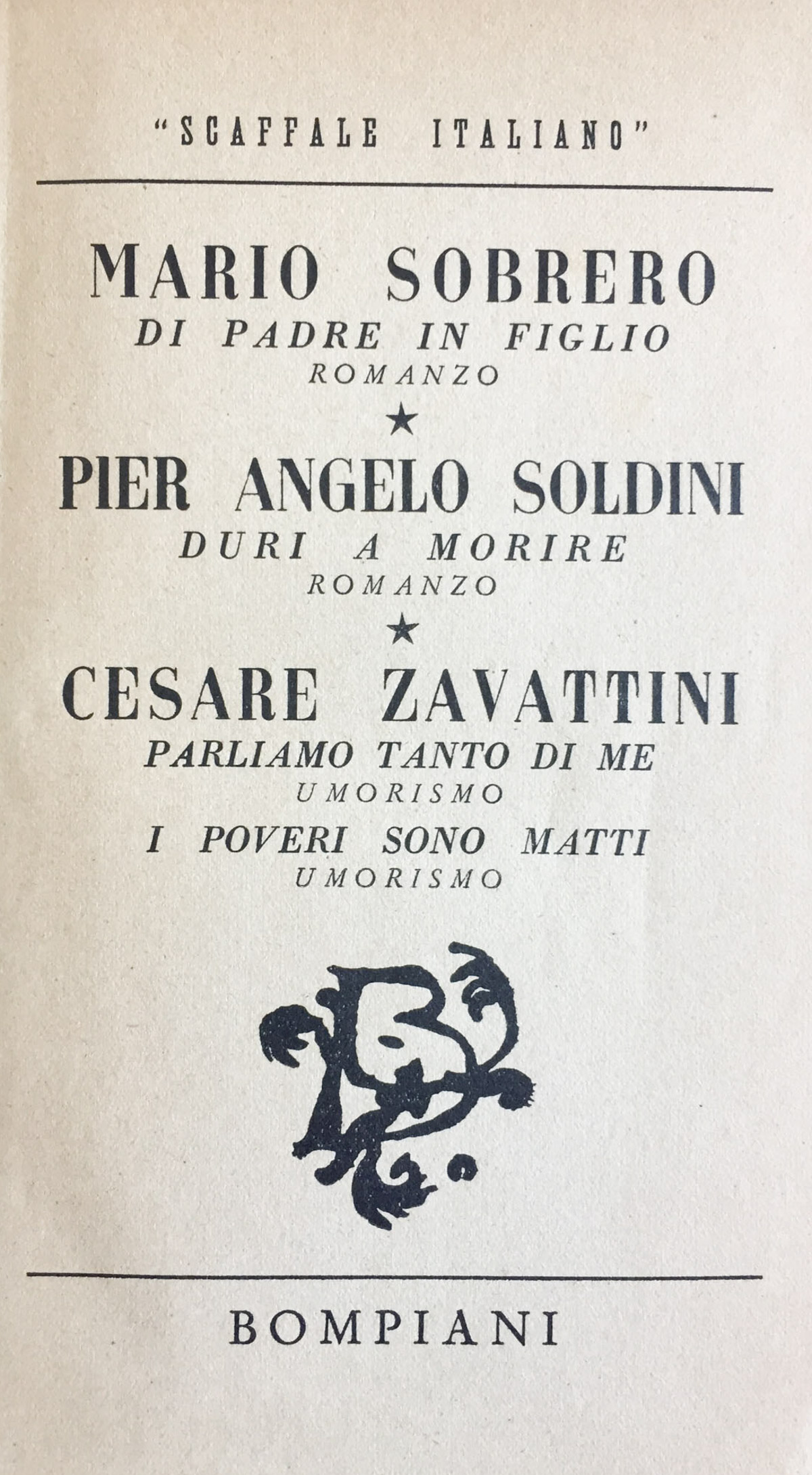 Sobrero Soldini Zavattini