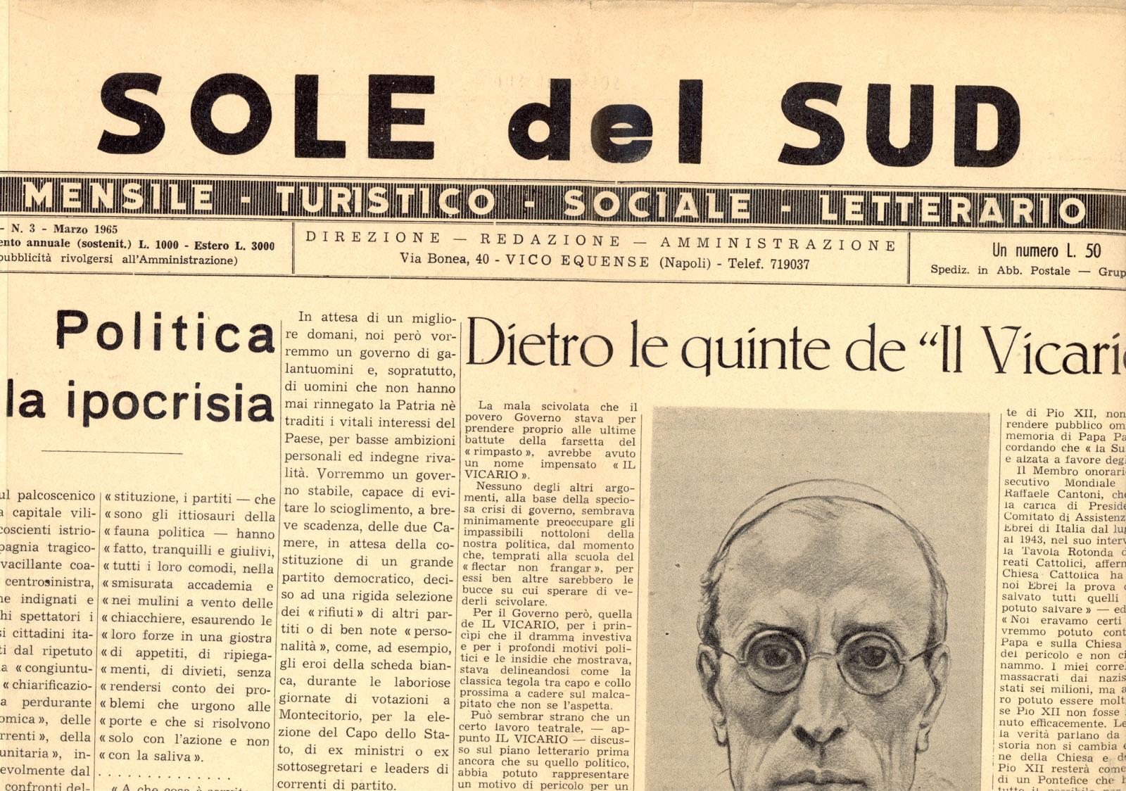 Sole del Sud periodico mensile marzo 1965