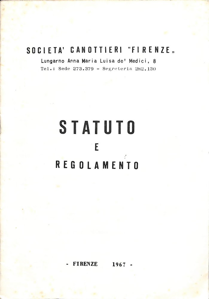 Statuto e regolamento - Società Canottieri Firenze