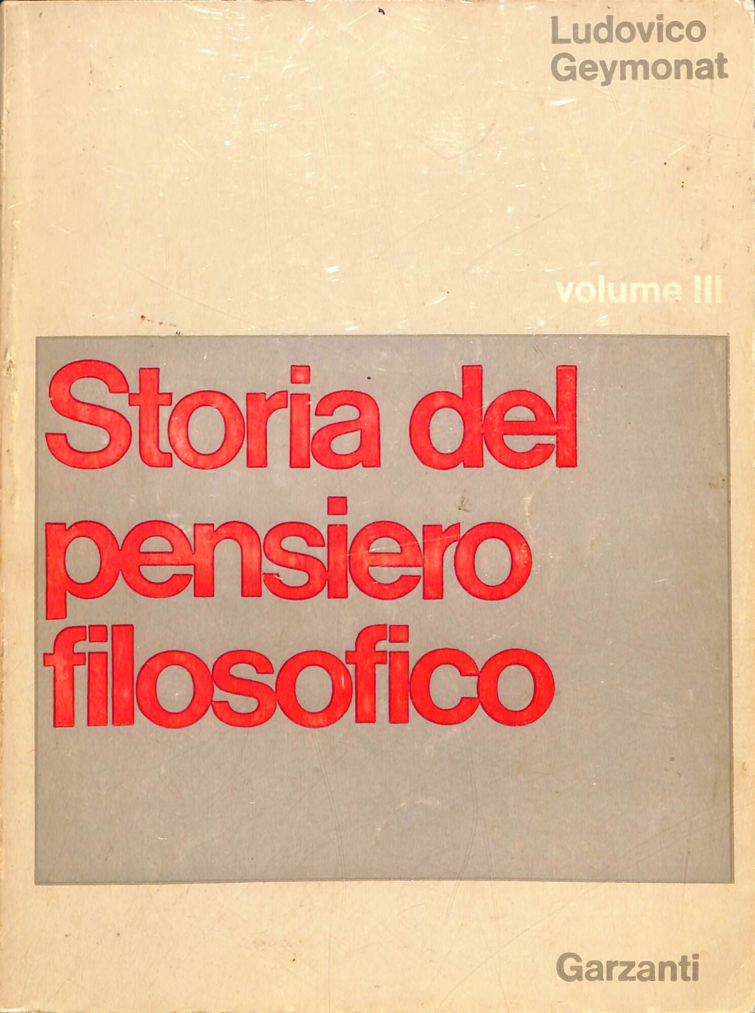 Storia del pensiero filosofico, volume III