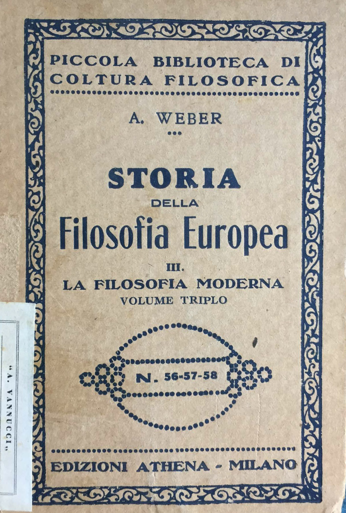Storia della filosofia europea. III La filosofia moderna