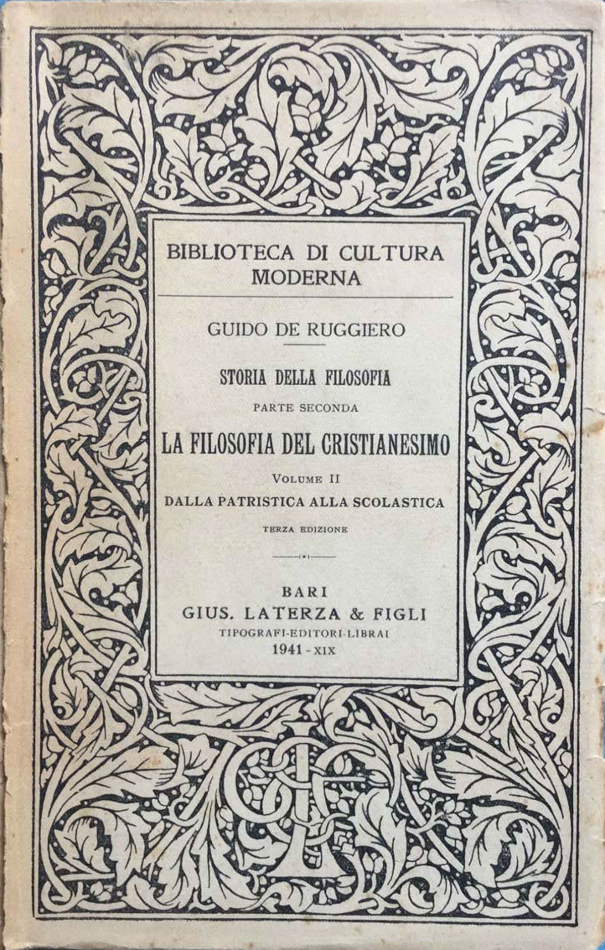 Storia della filosofia. La filosofia del cristianesimo. Parte II. Dalla …