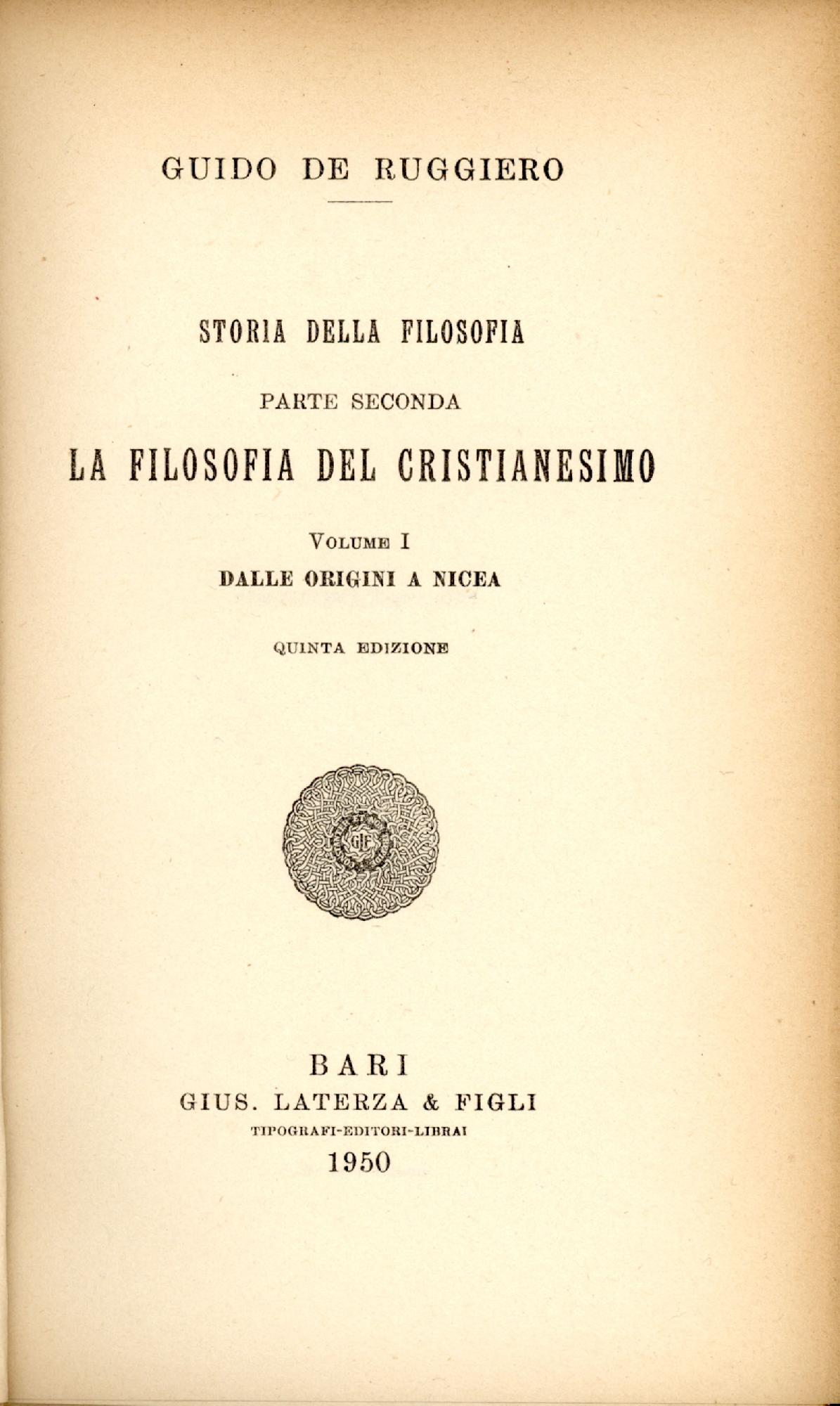 Storia della filosofia. Parte seconda. La filosofia del cristianesimo (2 …