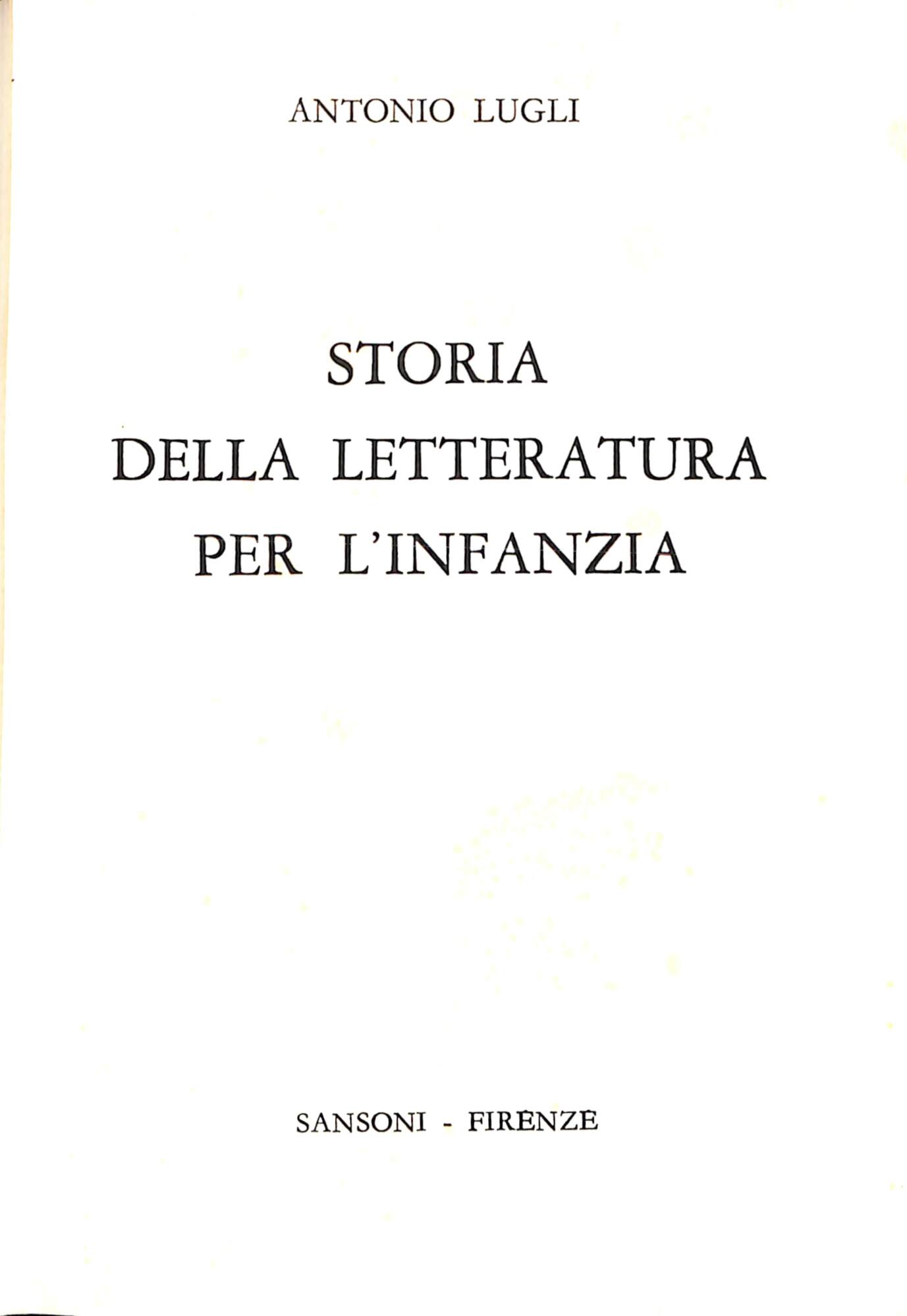 Storia della letteratura per l'infanzia
