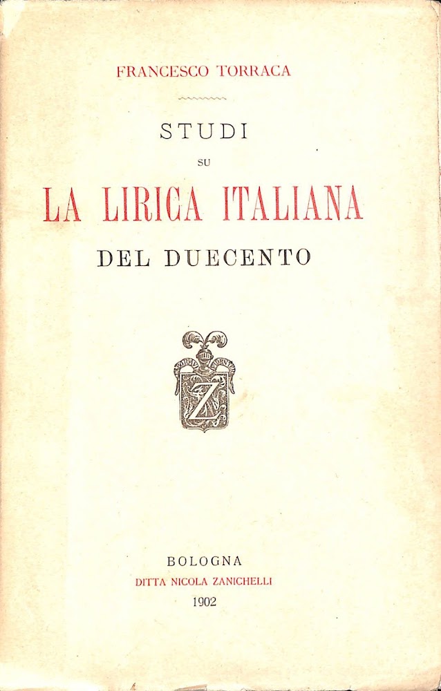 Studi su la lirica italiana del Duecento