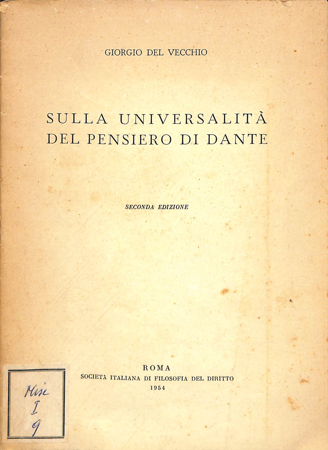 Sulla universalità del pensiero di Dante