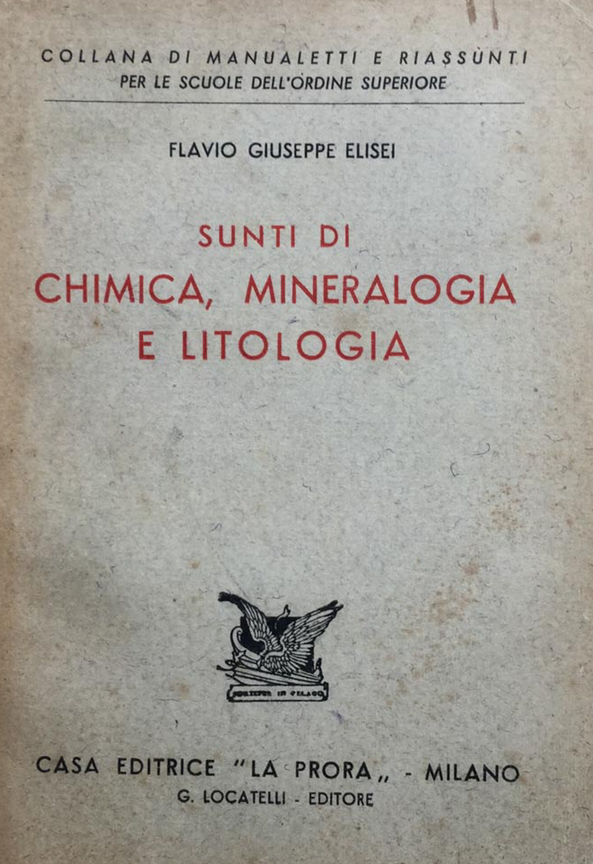 Sunti di chimica, mineralogia e litologia