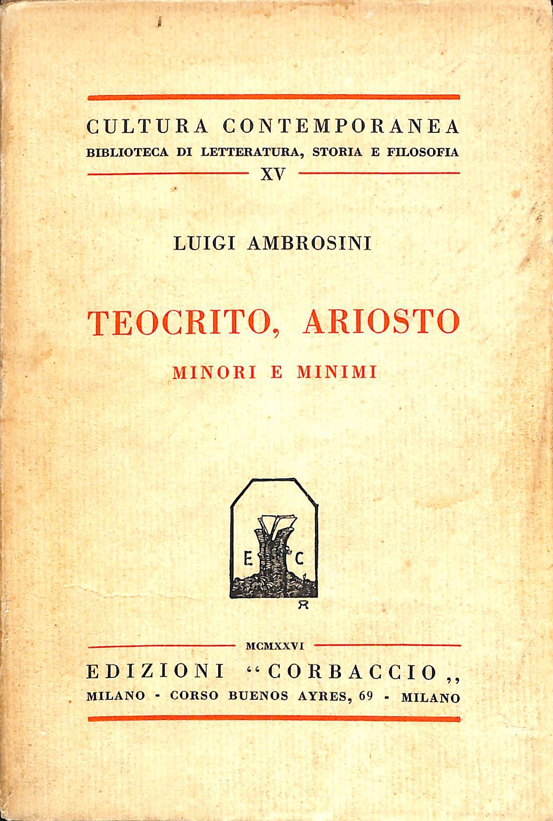 Teocrito, Ariosto : minori e minimi