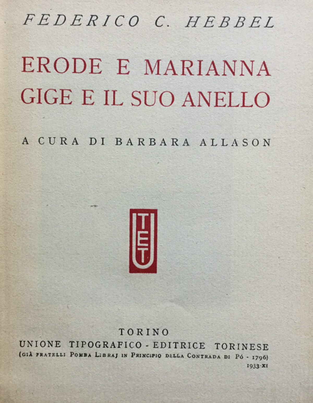 [tragedie in 5 atti] Erode e Marianna - Gige e …