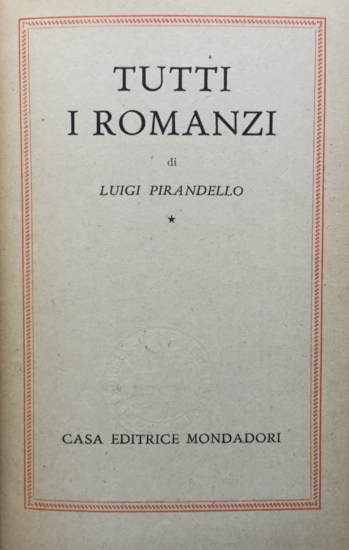 Tutti i romanzi