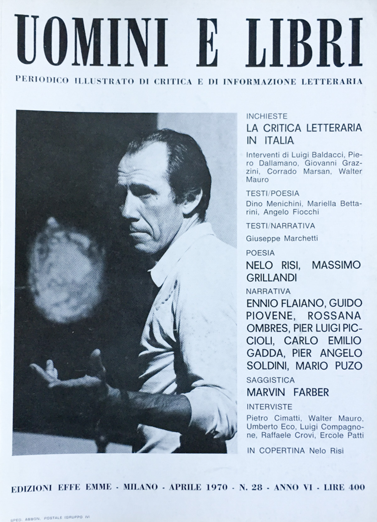 Uomini e libri (rivista) 1970 n. 28