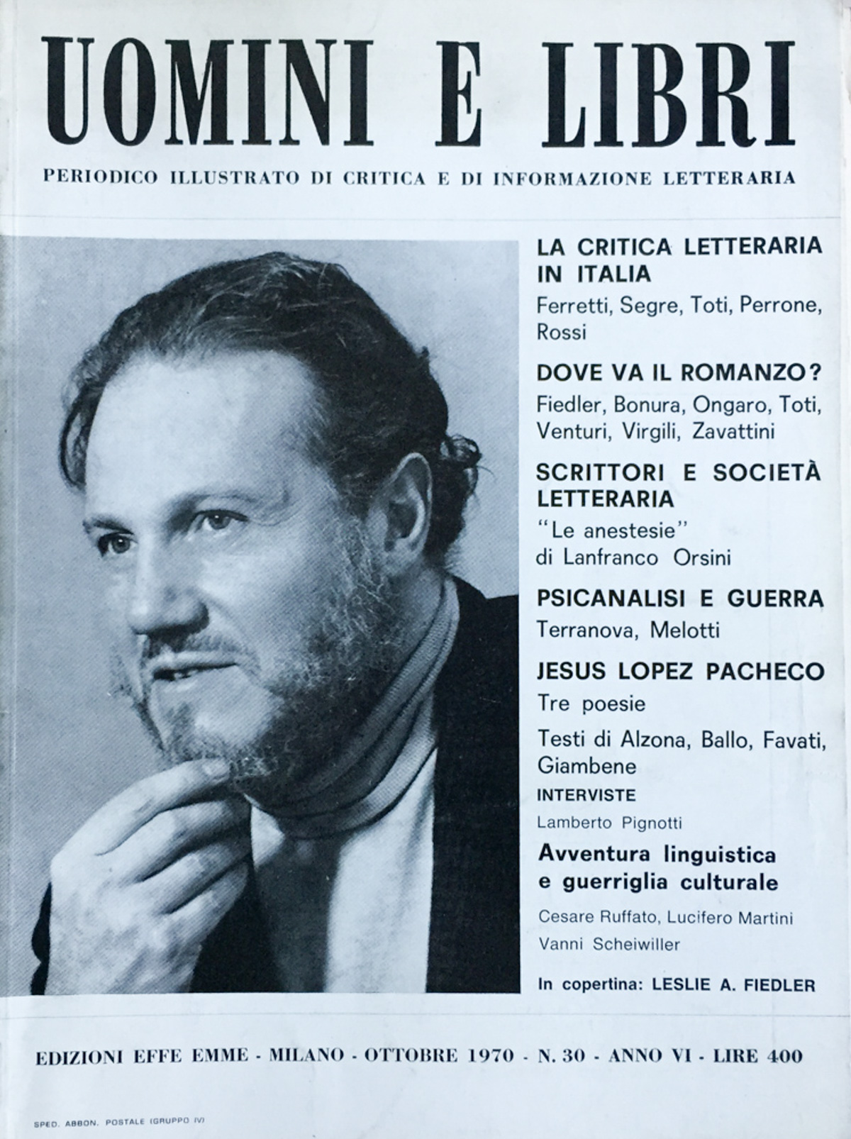 Uomini e libri (rivista) 1970 n. 30