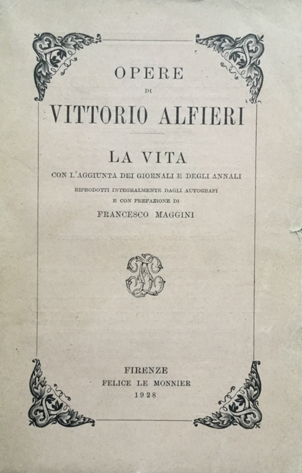 Vita di Vittorio Alfieri scritta da esso