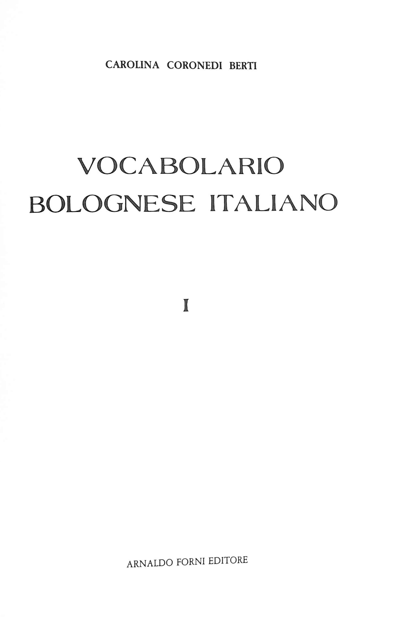 Vocabolario bolognese italiano