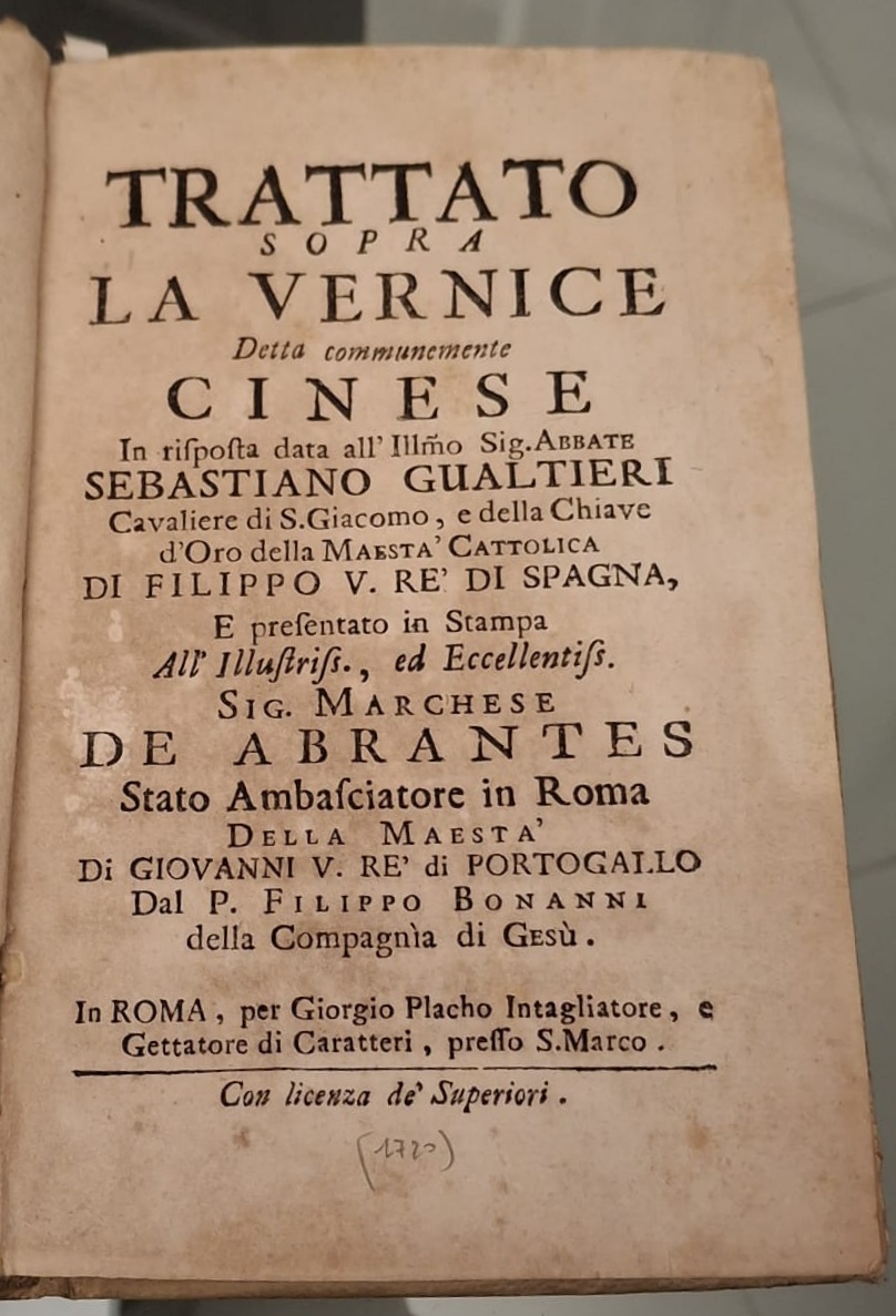Trattato sopra la vernice detta comunemente cinese…