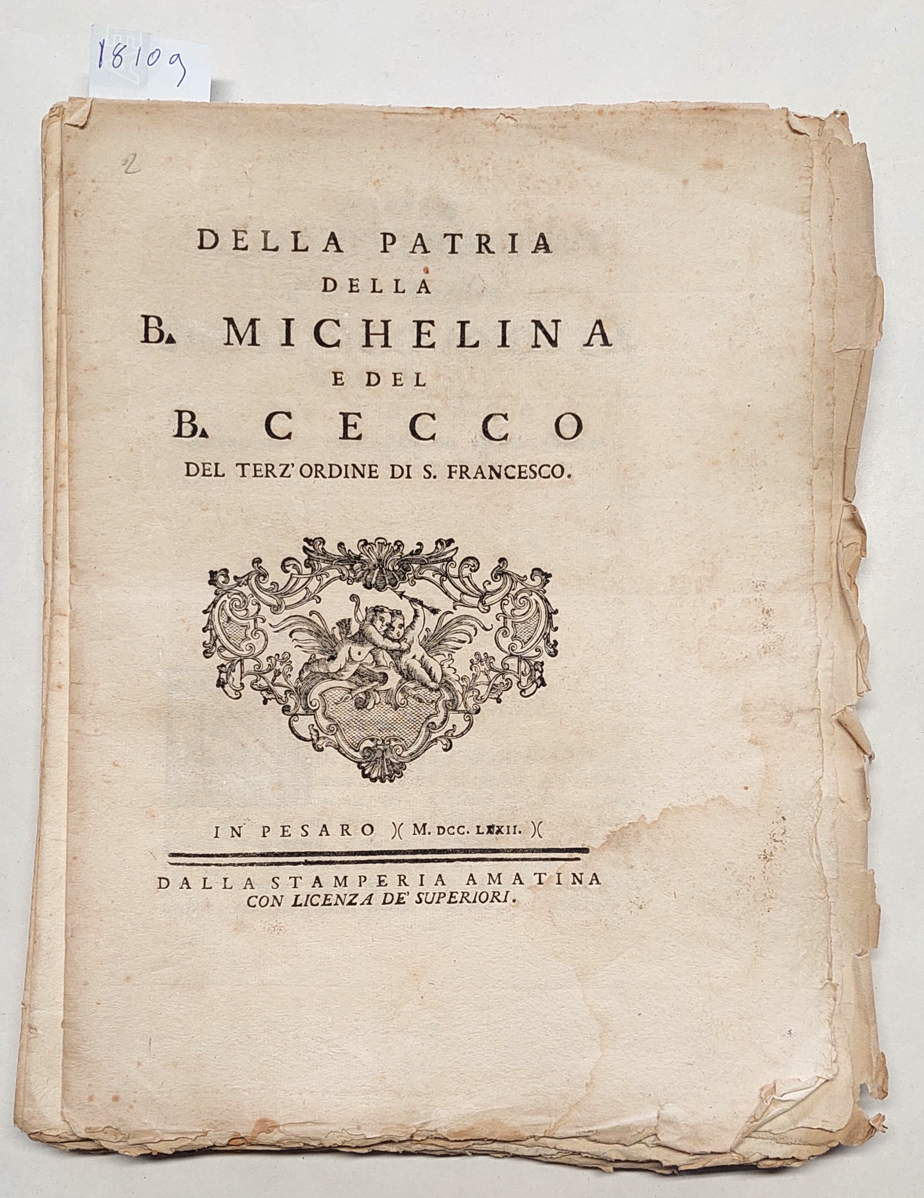 Annibale degli Abbati Olivieri Giordani Della patria della B. Michelina …