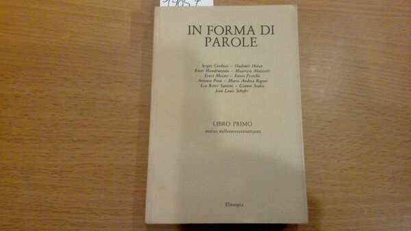 In forma di parole - libro primo