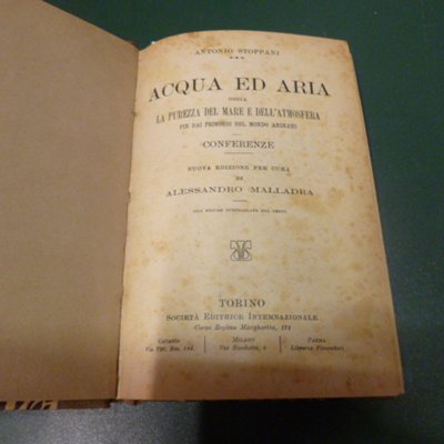 Acqua ed aria , ossia la purezza del mare e …