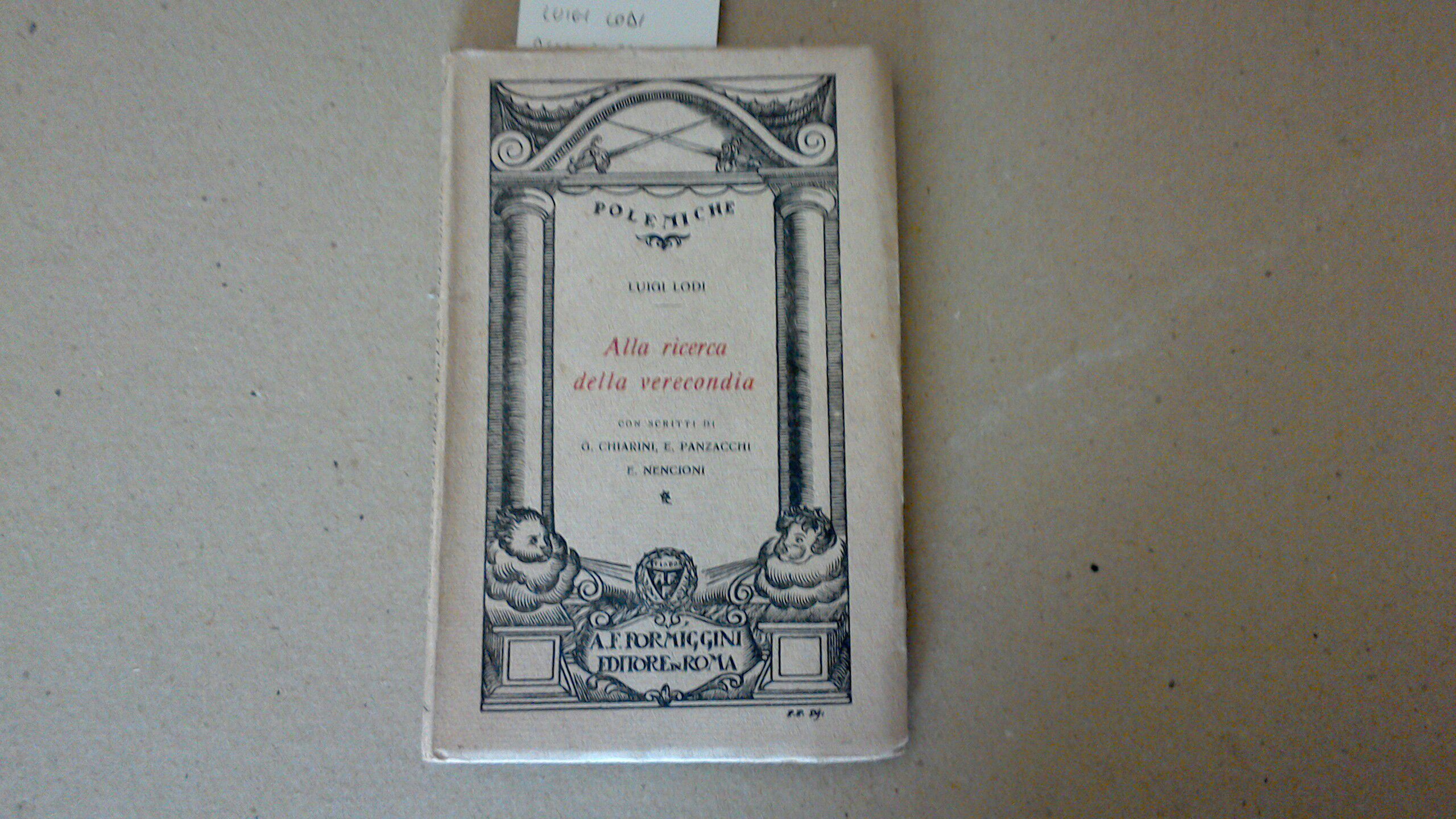 Alla ricerca della verecondia