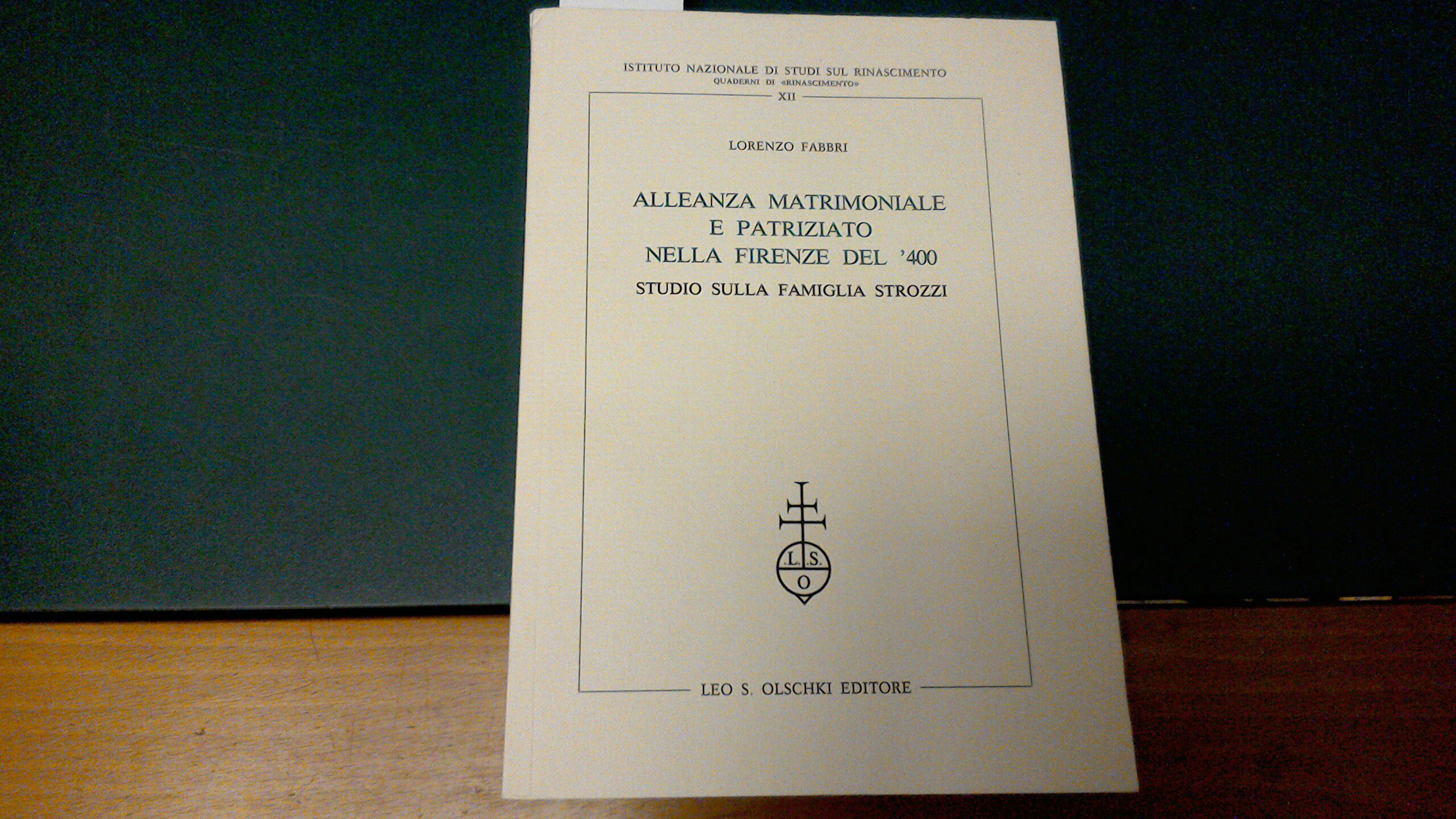 Alleanza matrimoniale e patriziato nella Firenze del '400 - studio …