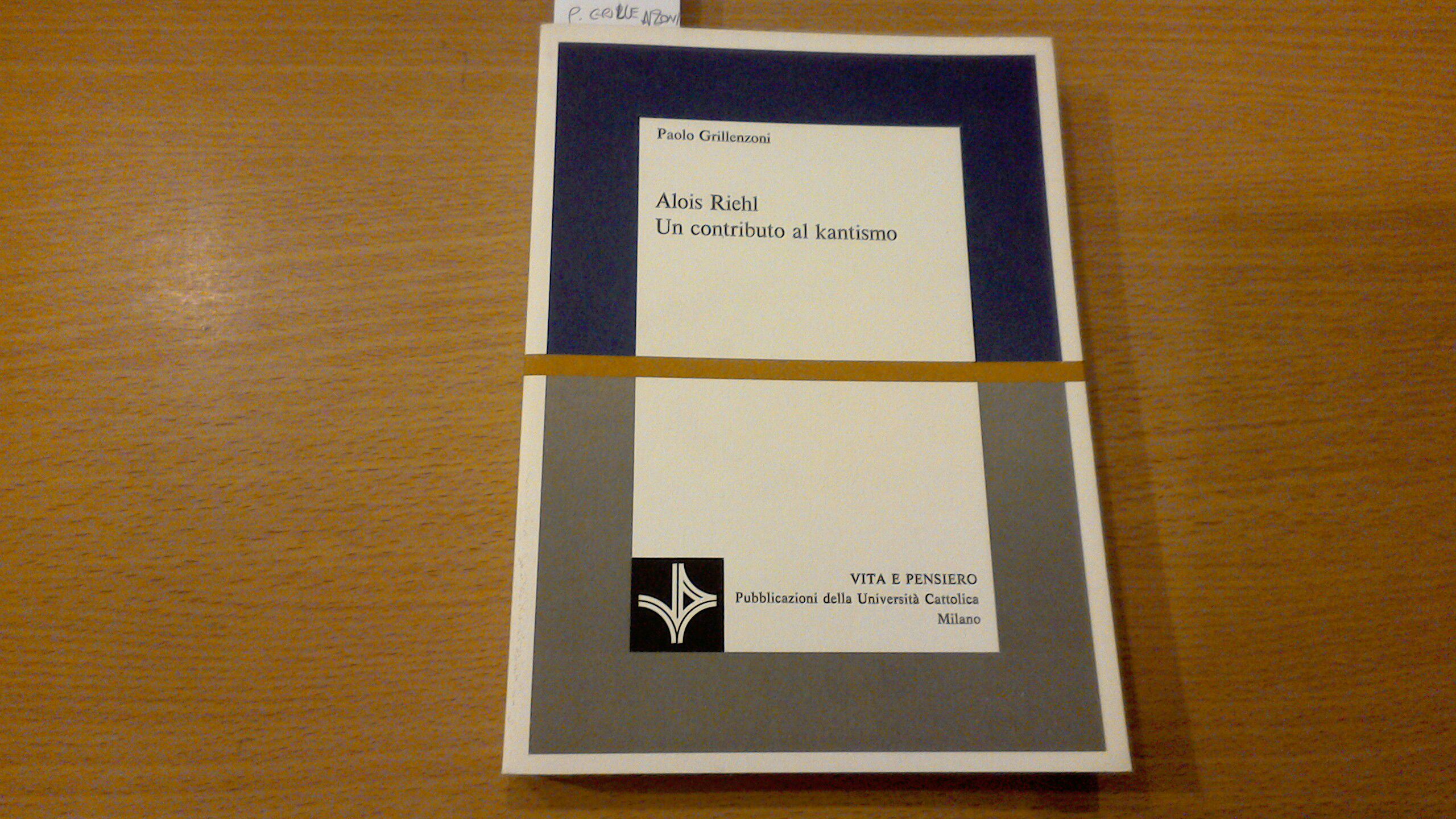 Alois Riehl - un contributo al kantismo