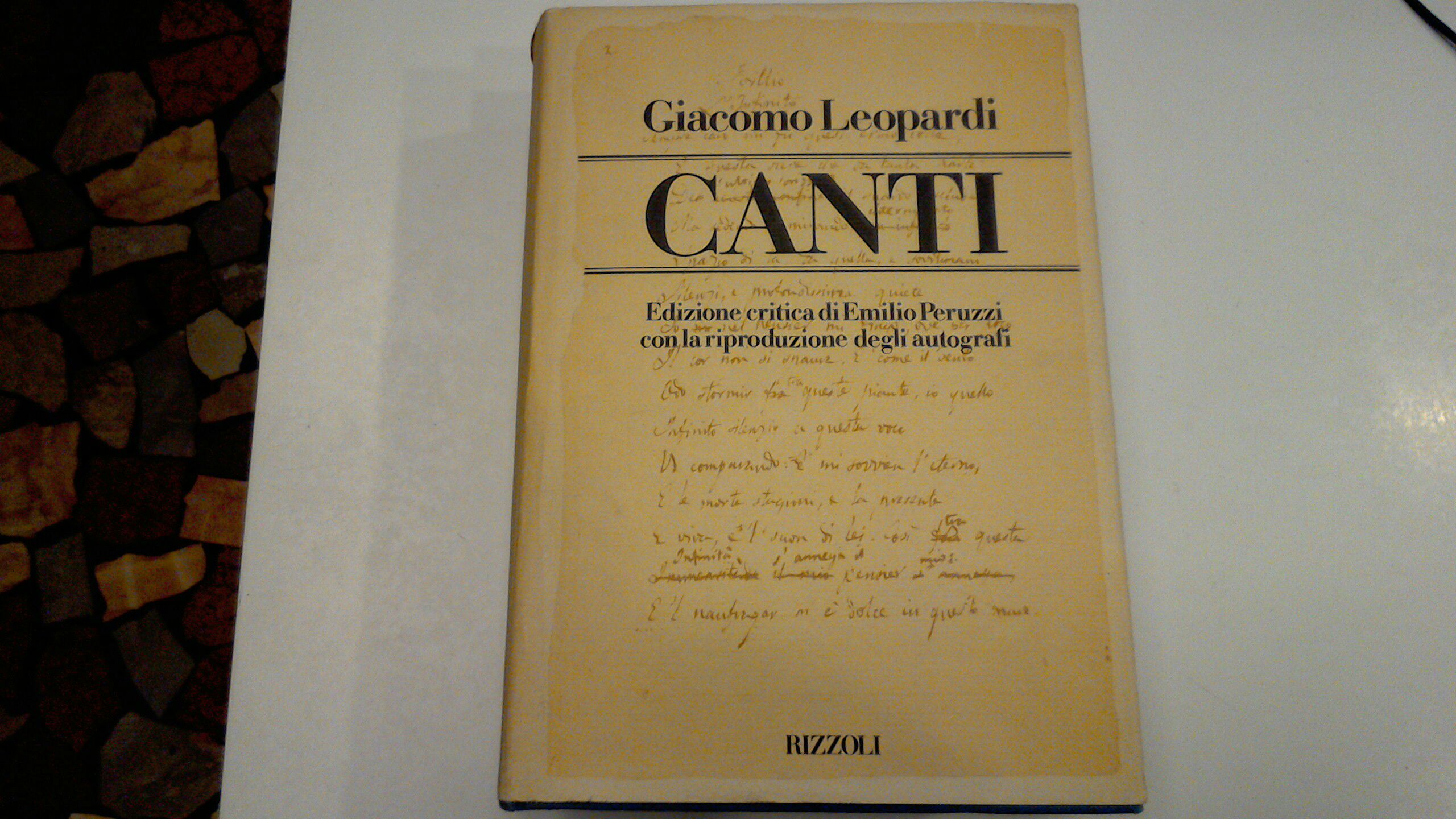 Canti - edizione critica di Emilio Peruzzi con la riproduzione …