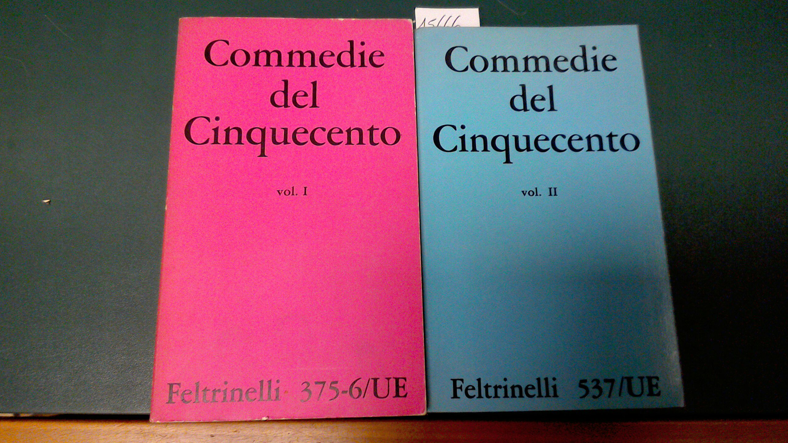 Commedie del Cinquecento ( 2 volumi )