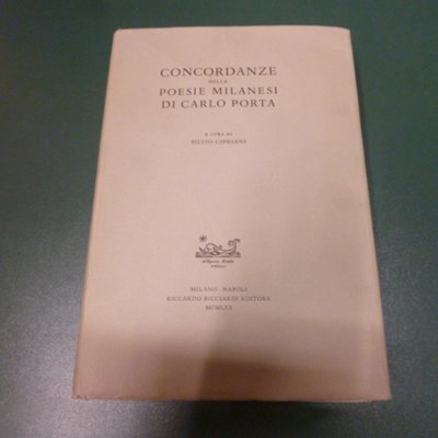 Concordanze delle poesie milanesi di Carlo Porta