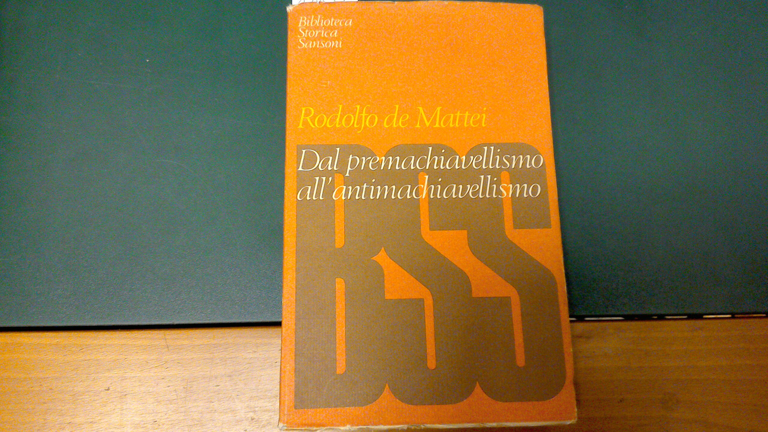 Dal premachiavellismo all'antimachiavellismo