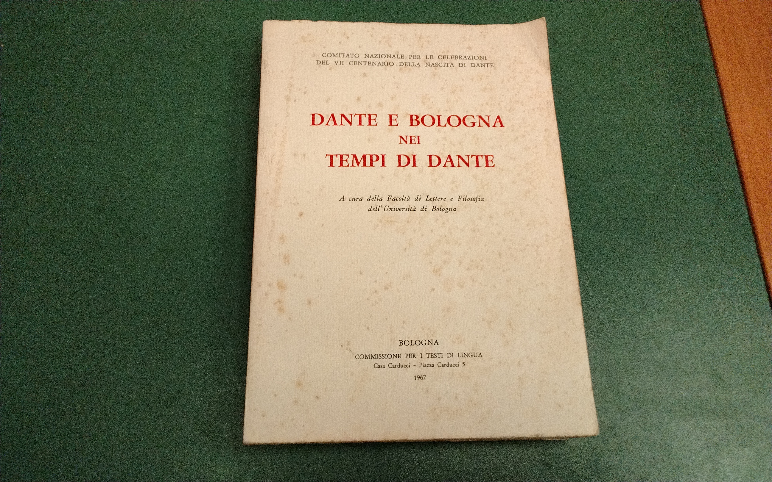Dante e Bologna nei tempi di Dante