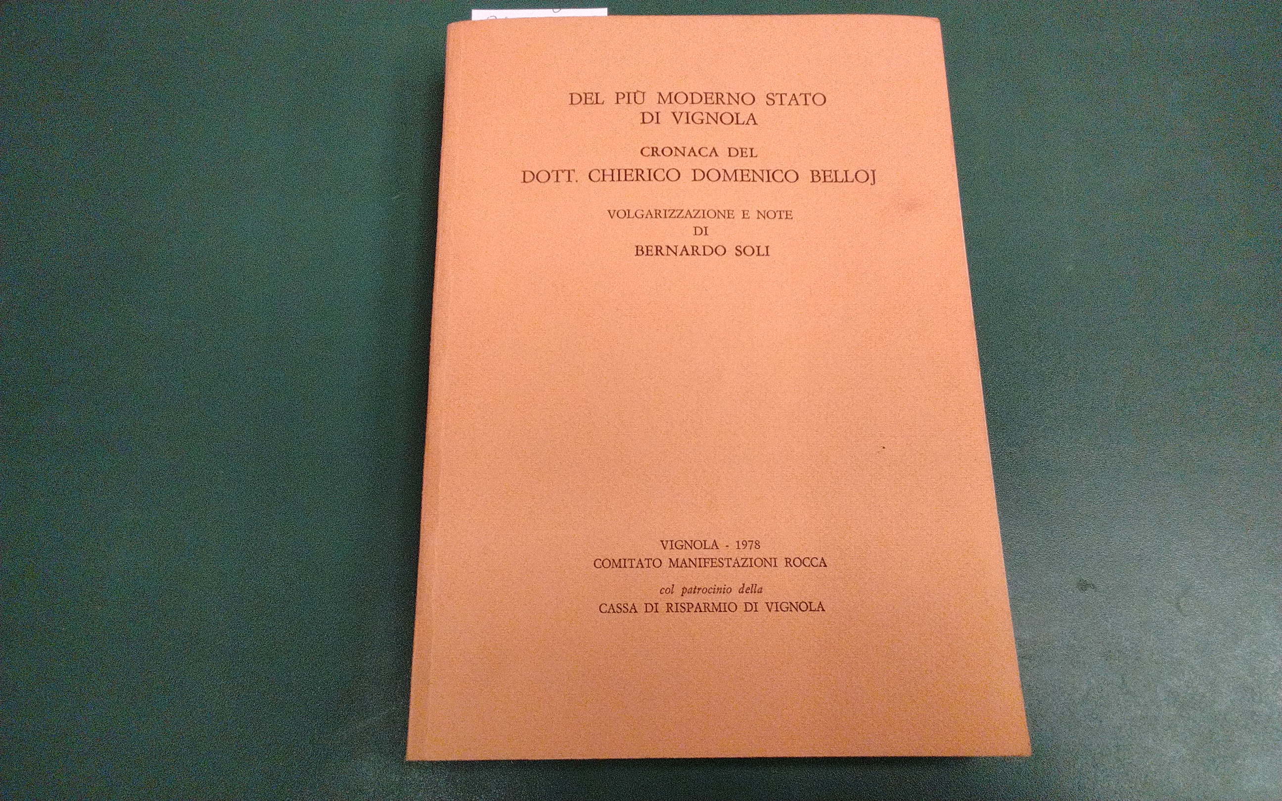 Del più moderno stato di Vignola - cronaca del dott. …