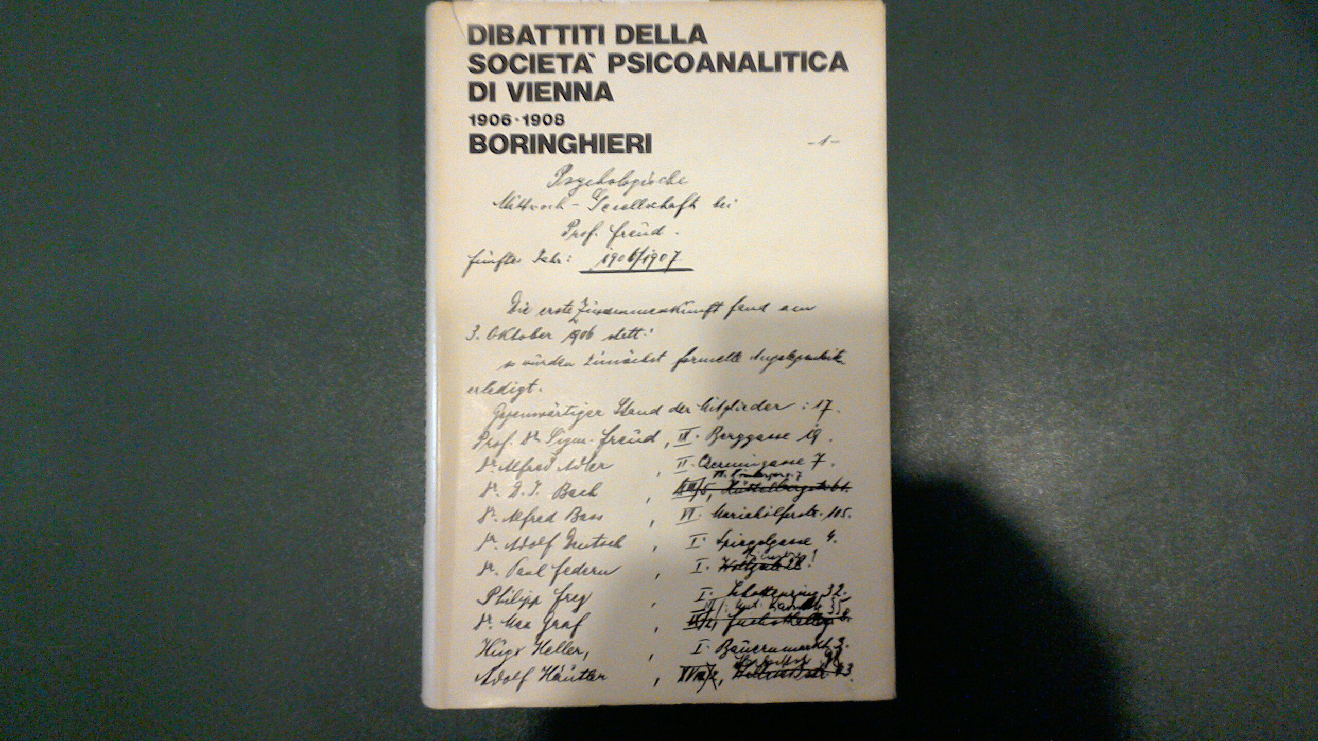 Dibattiti della Società psicoanalitica di Vienna 1906-1908