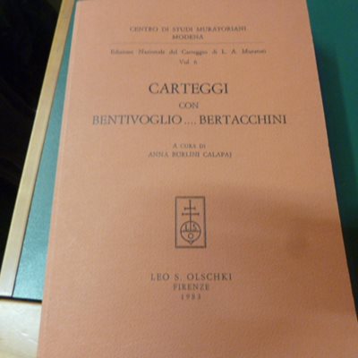 Edizione Nazionale del Carteggio di L. A. Muratori vol. 6 …