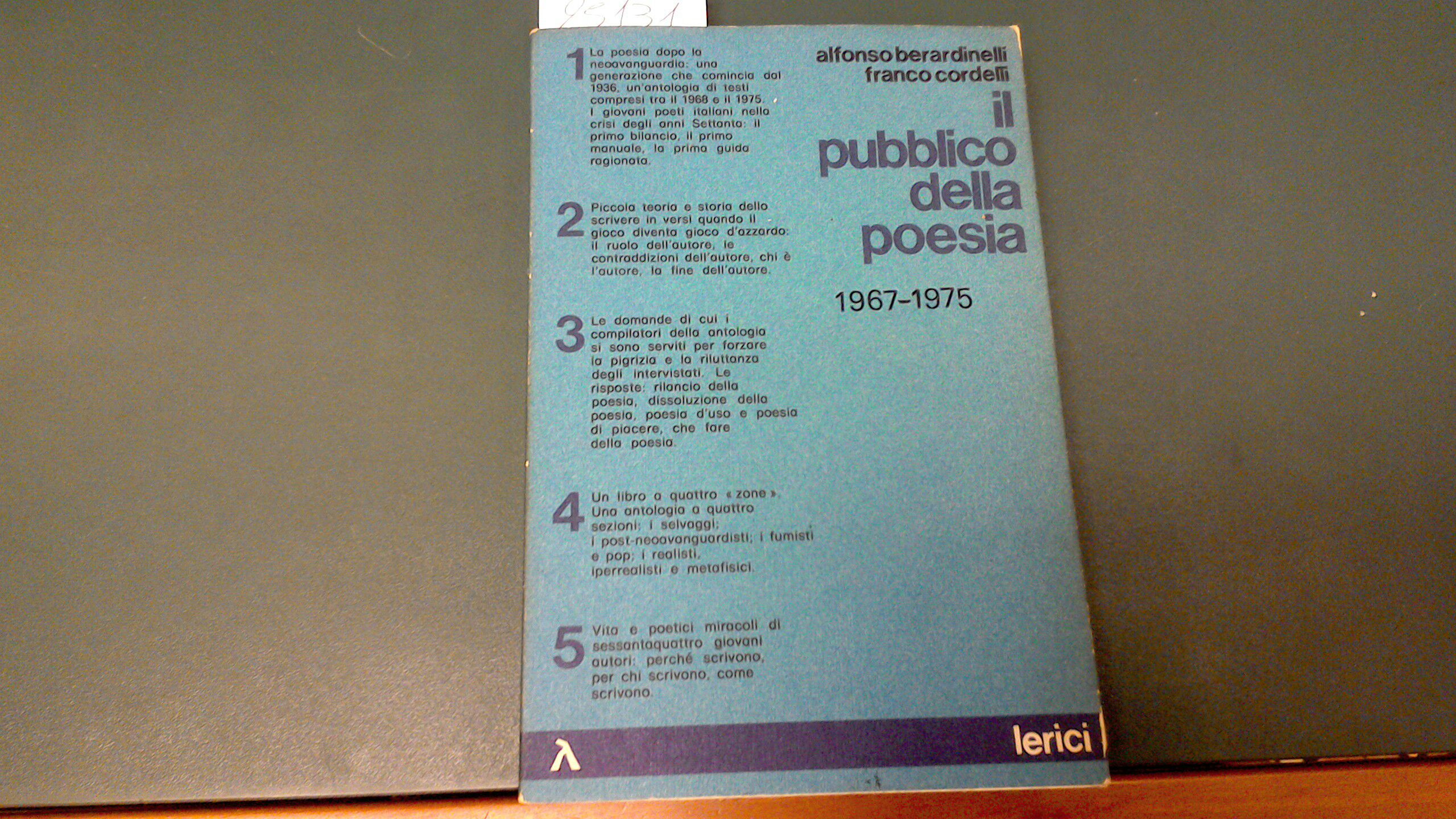 Il pubblico della poesia 1967 - 1975