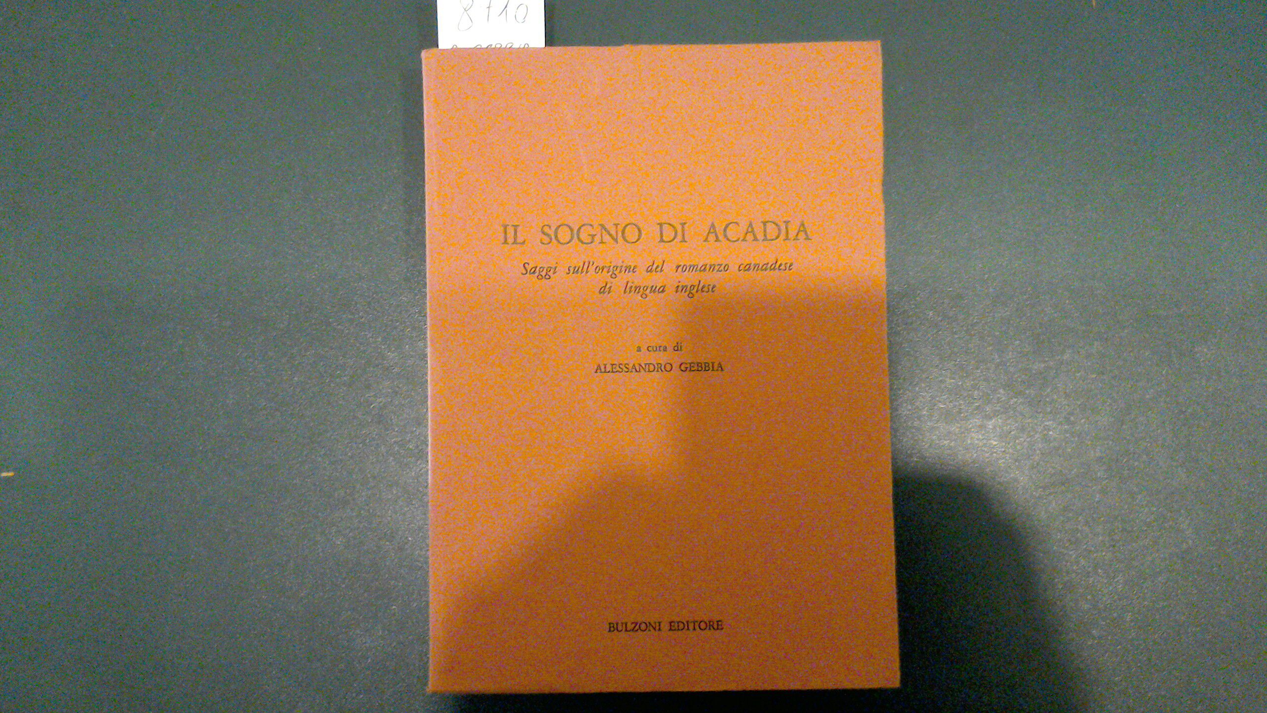 Il sogno di Acadia - saggi sull'origine del romanzo canadese …