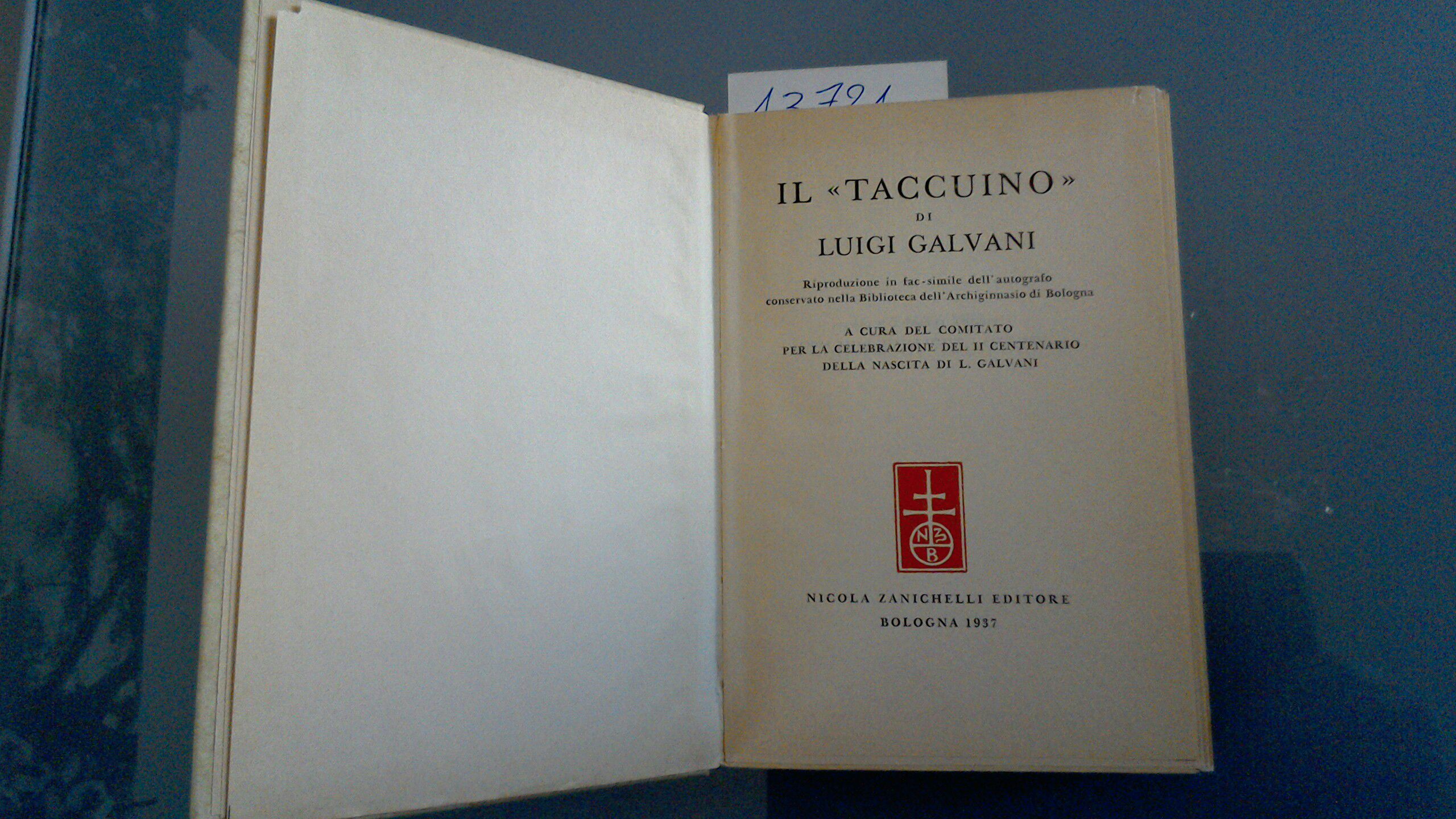 Il "taccuino" di Luigi Galvani