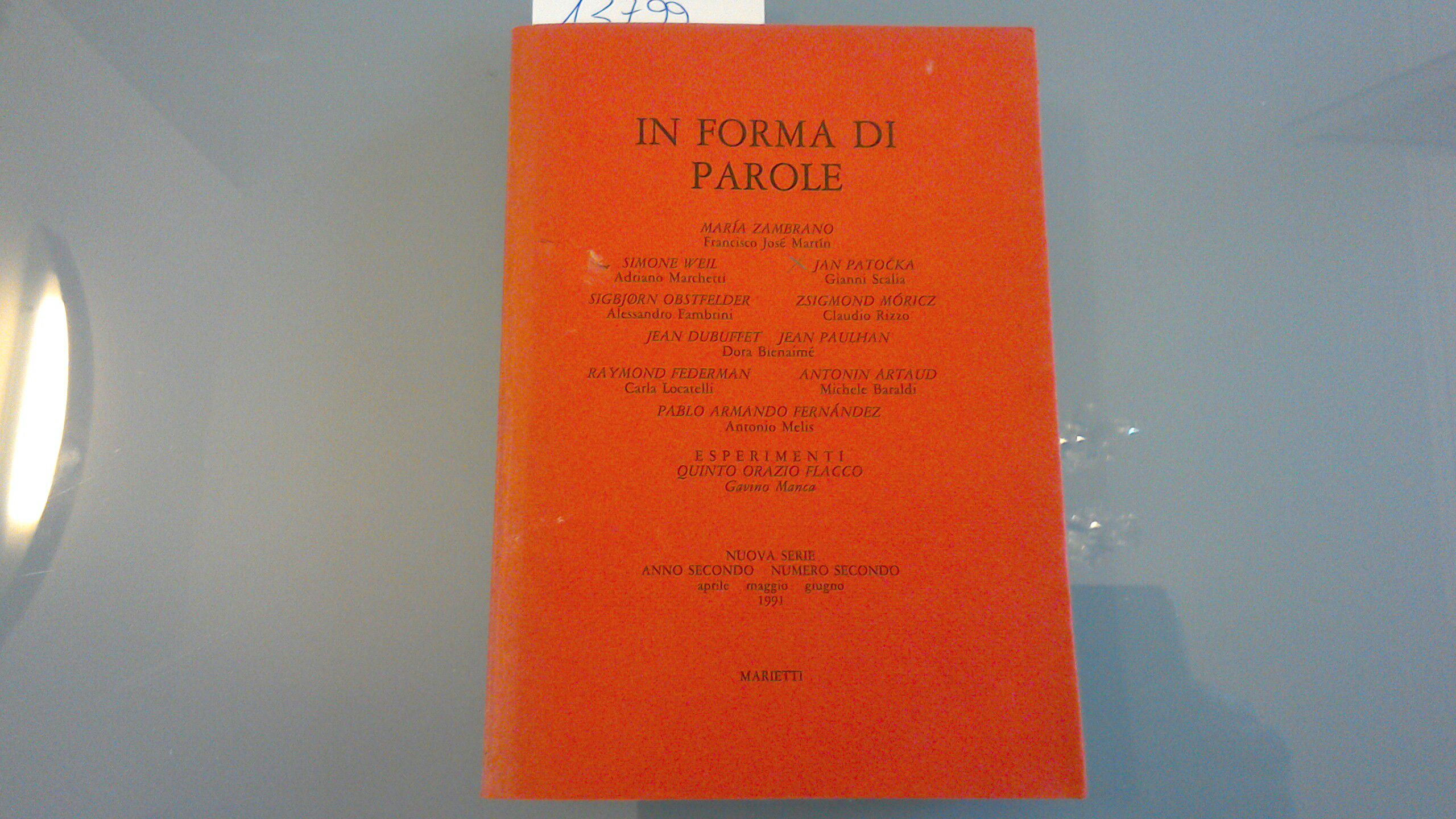 In forma di parole - Anno secondo, numero secondo