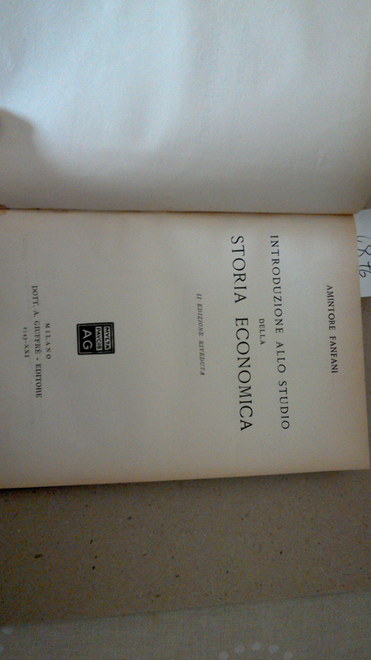 Introduzione allo studio della storia economica