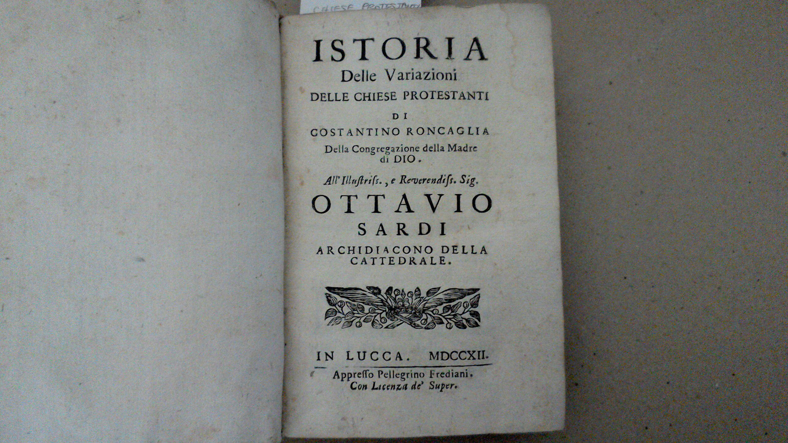 Istoria delle variazioni delle chiese protestanti