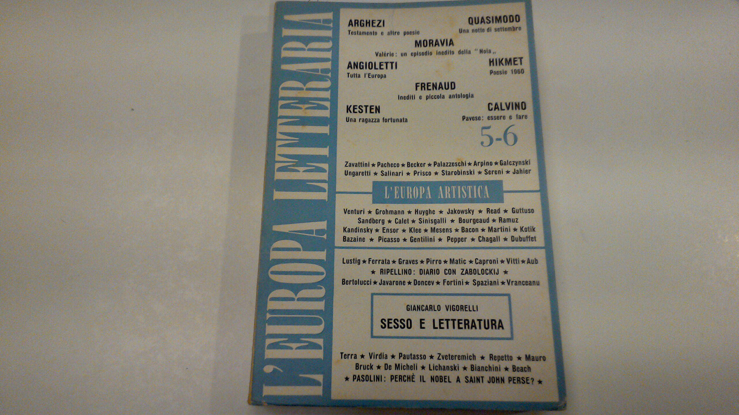 L'Europa letteraria - artistica - anno I, n° 5-6