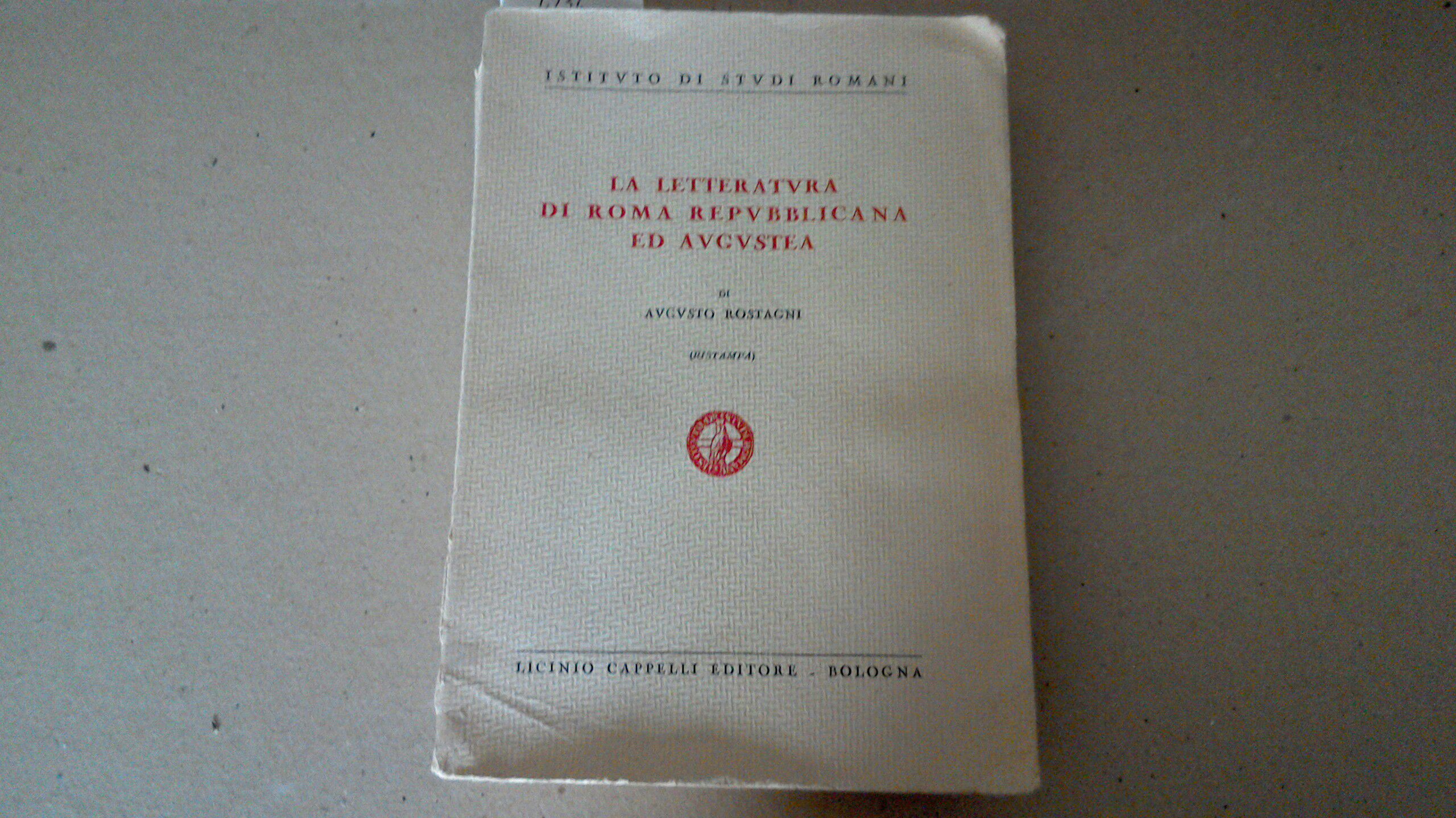 La letteratura di Roma repubblicana ed augustea