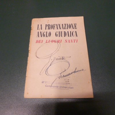 La profanazione anglo giudaica dei luoghi santi