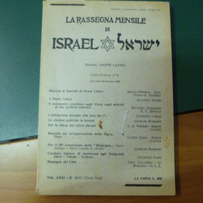 La rassegna mensile di Israel ( Ottobre-Novembre 1965 )